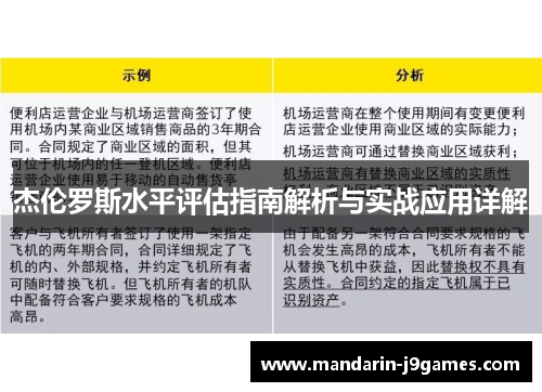 杰伦罗斯水平评估指南解析与实战应用详解